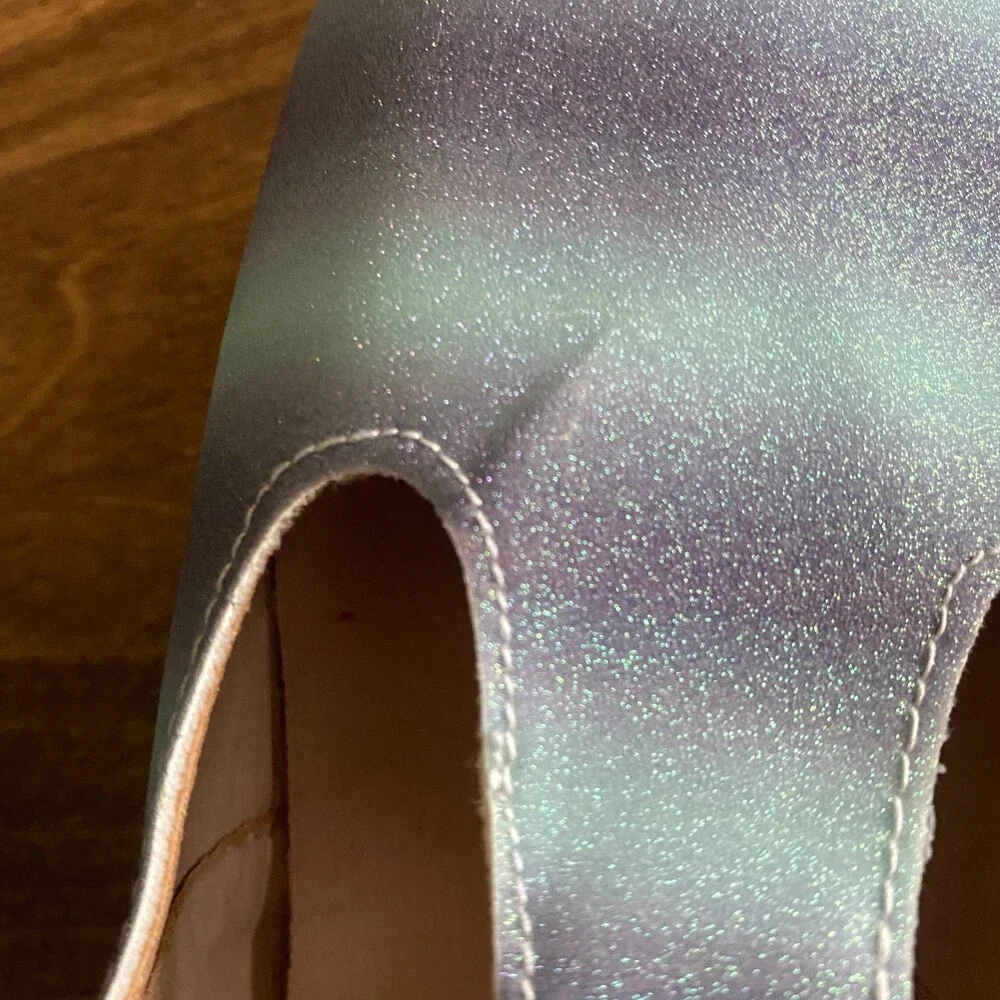 Monkey Feet Shimmery Blue & Purple Mary Jane Shoes Girls' 3-4Y